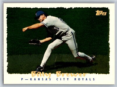 1995 Topps Billy Brewer CyberStats Spectralight Parallel Kansas City Royals #235