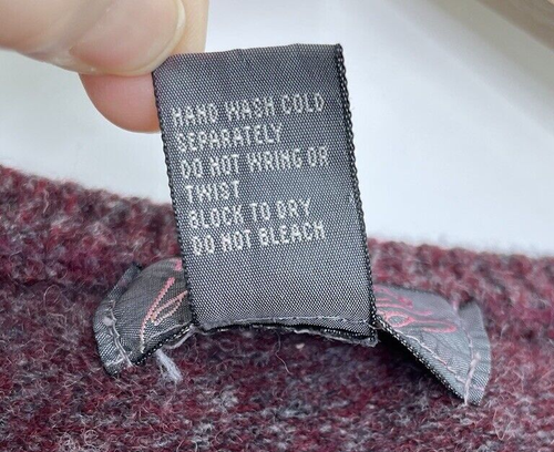 Vintage Lord & Taylor The Man Shop Sweater 100% LambsWool Burgundy Pullover Sz M - Picture 4 of 11