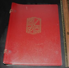 Webway 12x9 Scrapbook Album Burgandy Leather Bound Vintage New Old Stock No. 220