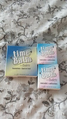 theBalm Time Balm Foundation .75 oz New In Box DARK w/ 2 concealer