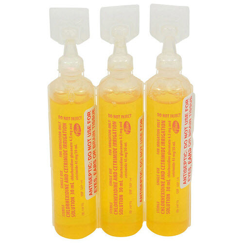 3 x 30MLS PFIZER CHLORHEXIDINE & CETRIMIDE IRRIGATION SOLUTION AMADA FIRST AID - Picture 2 of 2