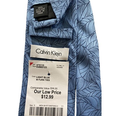 NWT Calvin Klein 100% Silk Tie