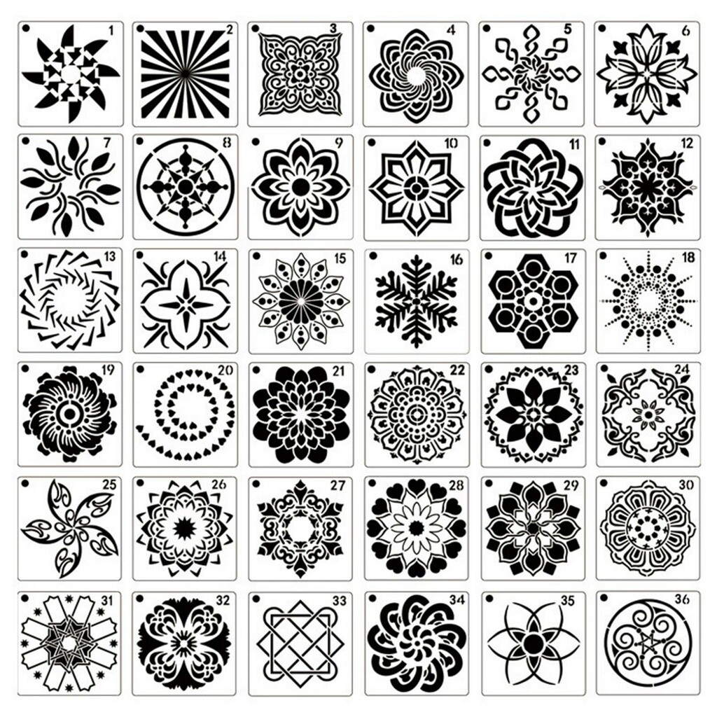 36pcs rocks drawing stencils for adults drawing stencils templates eBay