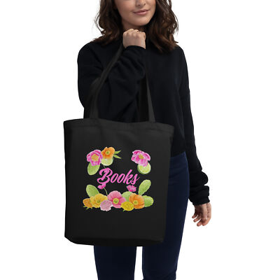 Floral Cactus Flower Tote Bag Summer Book Bag 