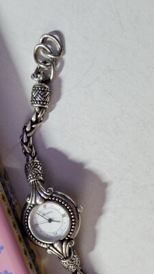 Brighton CALGARY Silver Braided Chain Round Face Toggle  display picture 1