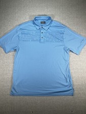 Ben Hogan Shirt Adult Large Blue Polo Short Sleeve Outdoors Classic Mens