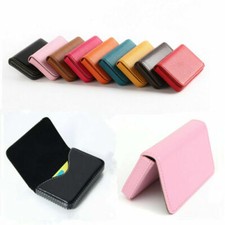 Pocket PU Leather Business ID Credit Card Wallet Holder Purse Case Waterproof