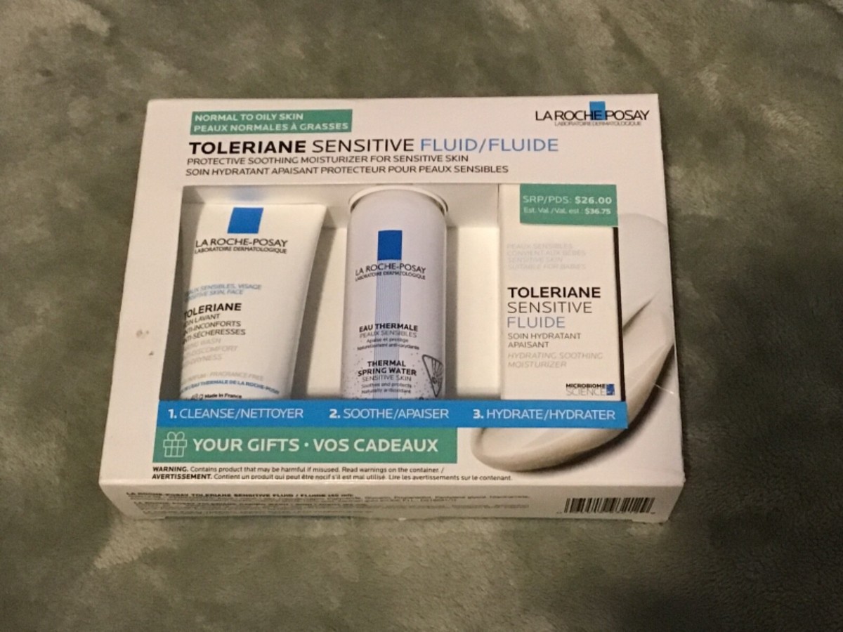 toleriane sensitive fluid normal to oily skin la Roche Posay set