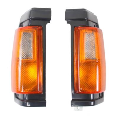 Corner Lights Lamp Black LH+RH Fits Nissan Navara D21 Hardbody Truck 1986-90 P05 Corner Lights Lamp Black LH+RH Fits Nissan Navara D21 Hardbody Truck 1986-90 P05