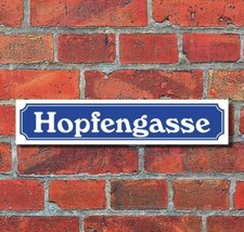 Schild im Stra&szlig;enschild Design Hopfengasse 52 x 11 cm Alu-Verbund