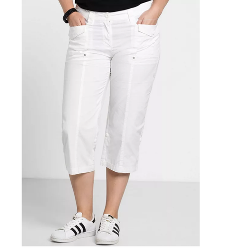 SHEEGO WOMENS CROPPED STRETCH TROUSERS 