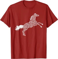Horse Silhouette Horse Jumping Cute Animal Gift Unisex T-Shirt