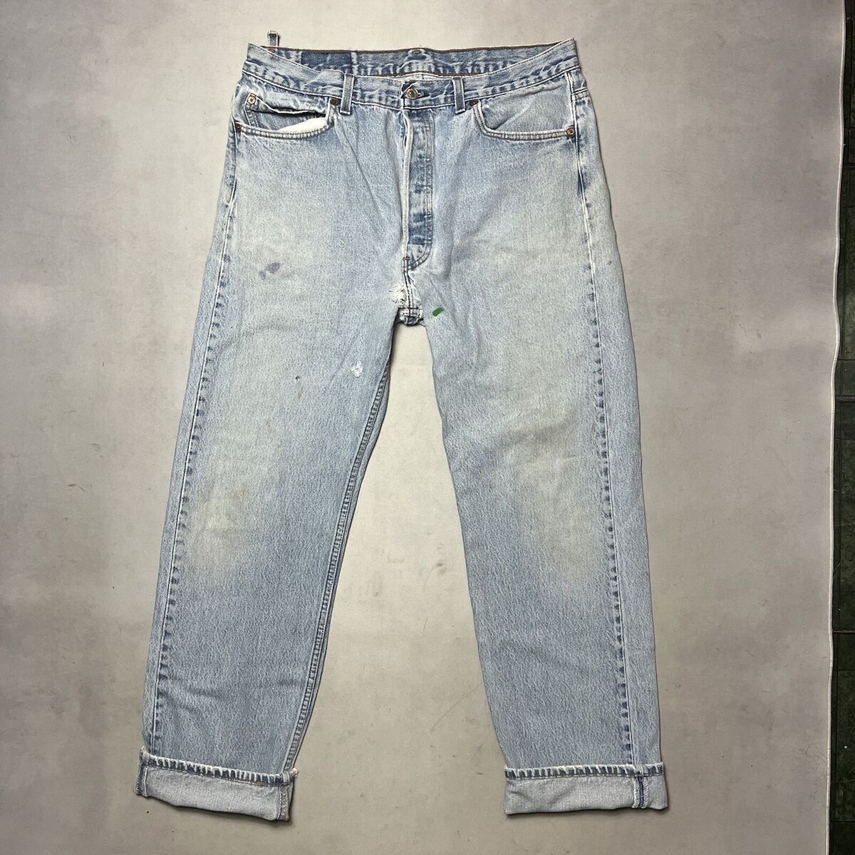 Vintage 90s Levis 501 Light Wash Denim Jeans made in USA Vintage 90s Levis 501 Light Wash Denim Jeans made in USA