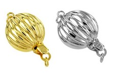 Solid 925 Sterling Silver W Y Gold GP Necklace Bracelet Lantern Clasp 6 - 12mm