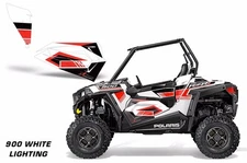 AMR Racing Graphic Decal FOR Polaris RZR 900 UTV OEM Door Inserts 2014 WHT LIGHT