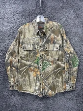 Magellan Shirt Men's Small Multicolor Realtree Camouflage Hunt Gear Button Up