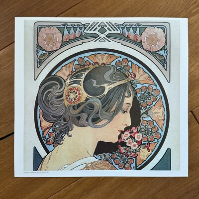 Alphonse Mucha 1899 Druck Jugendstil Art Nouveau Copy 27,7*30 cm