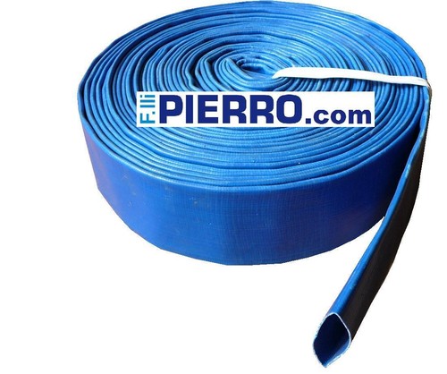 Tubo Lay Flat dn 40 50 1"1/2 2 manichetta BOBINA 100 mt layflat blu irrigazione - Foto 3 di 4