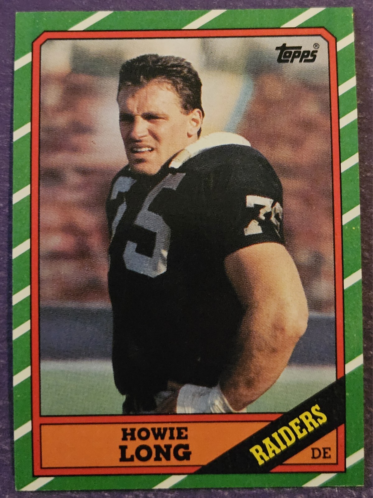 1986 Topps #67 Howie Long Football card Los Angeles Raiders! HOF!