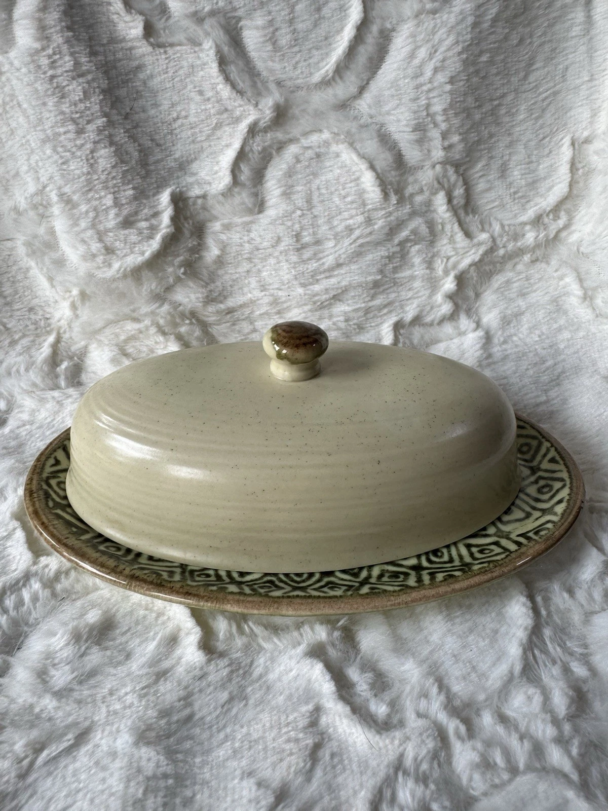 Estate Vintage Franciscan Saraband Covered Butter Dish