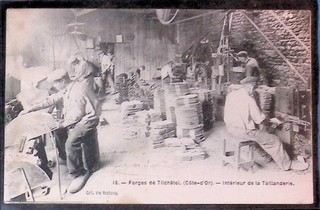 CPA TILCHATEL Côte d'OR L'atelier de taillanderie Belle animation