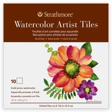 Strathmore 400 Series Watercolor Artist Tiles, Cold Press, 6X6 Kitchen