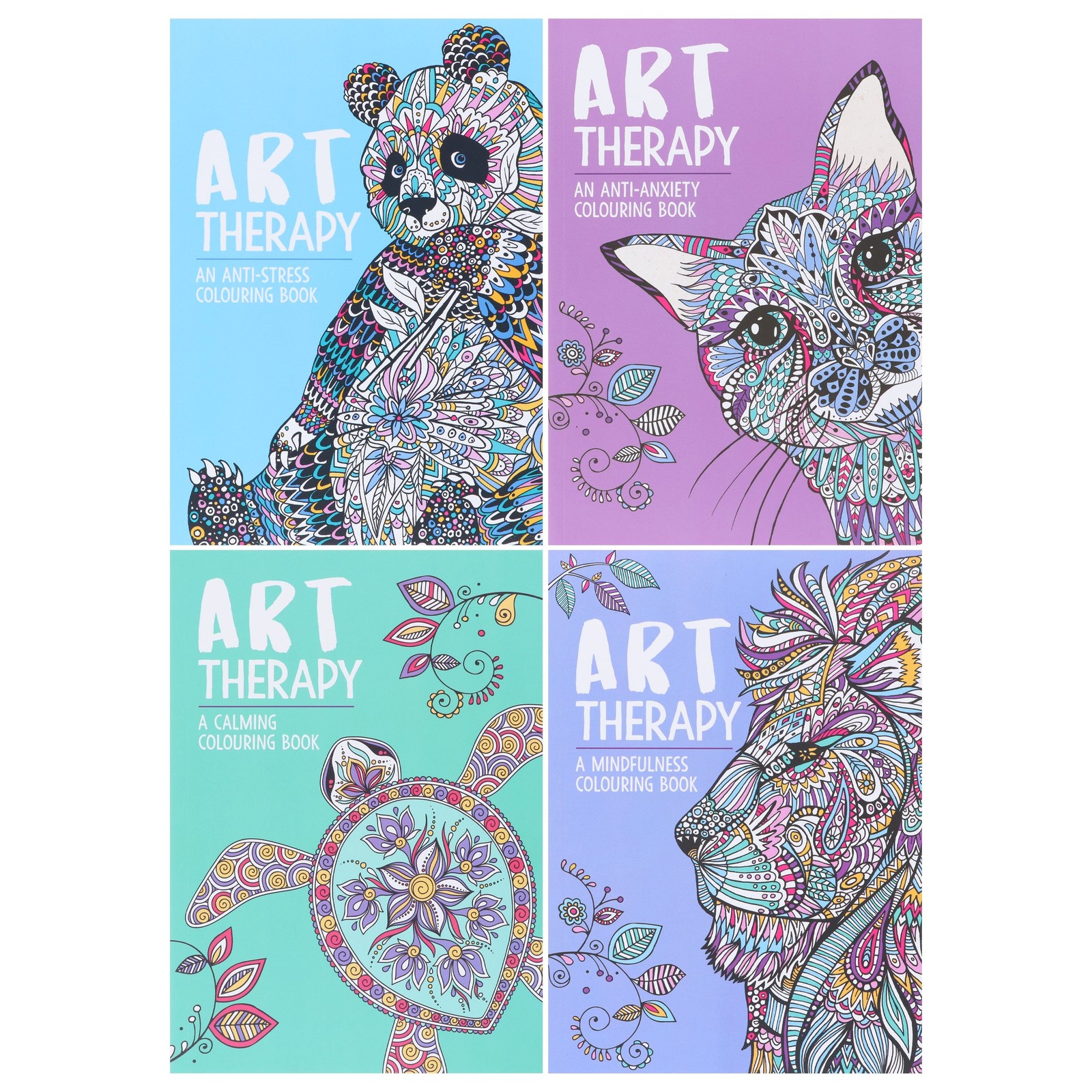 Art Therapy Colouring Series 4 Books Collection Set - Non Fiction - Paperback