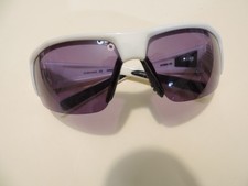 RARE NIKE SQ VELOX SUNGLASSES EV0560 001 WHITE / BLACK - WRAP FRAME PRE OWNED