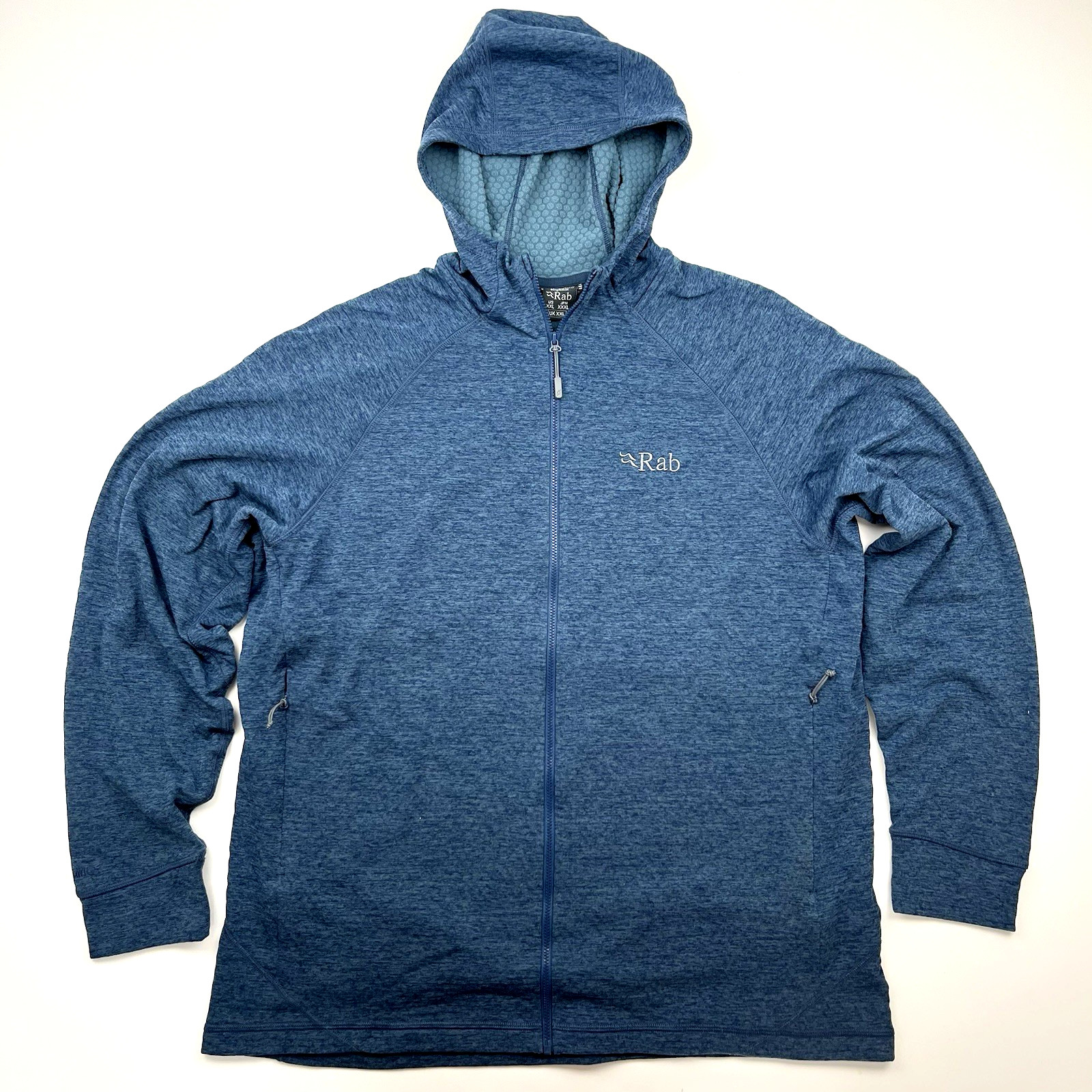 Rab Nexus Fleece Hoodie Mens 2XL Blue Full Zip Grid Fleece Outdoor