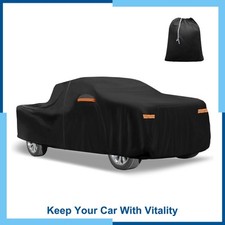 Waterproof 210d-pu Oxford Car Cover For Chevy Silverado With Zipper Black New