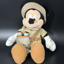 Vintage Walt Disney Disneyland Theme Park Safari Mickey Mouse 12  Plush Doll