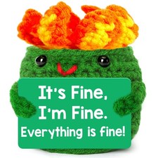 4THFARMES Mini Dumpster Emotional Fire Support Positive Crochet, Small, Green