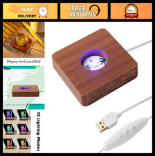 LED Wooden Light Base for Crystal Art  Multicolor Changing Pedestal Stand for S