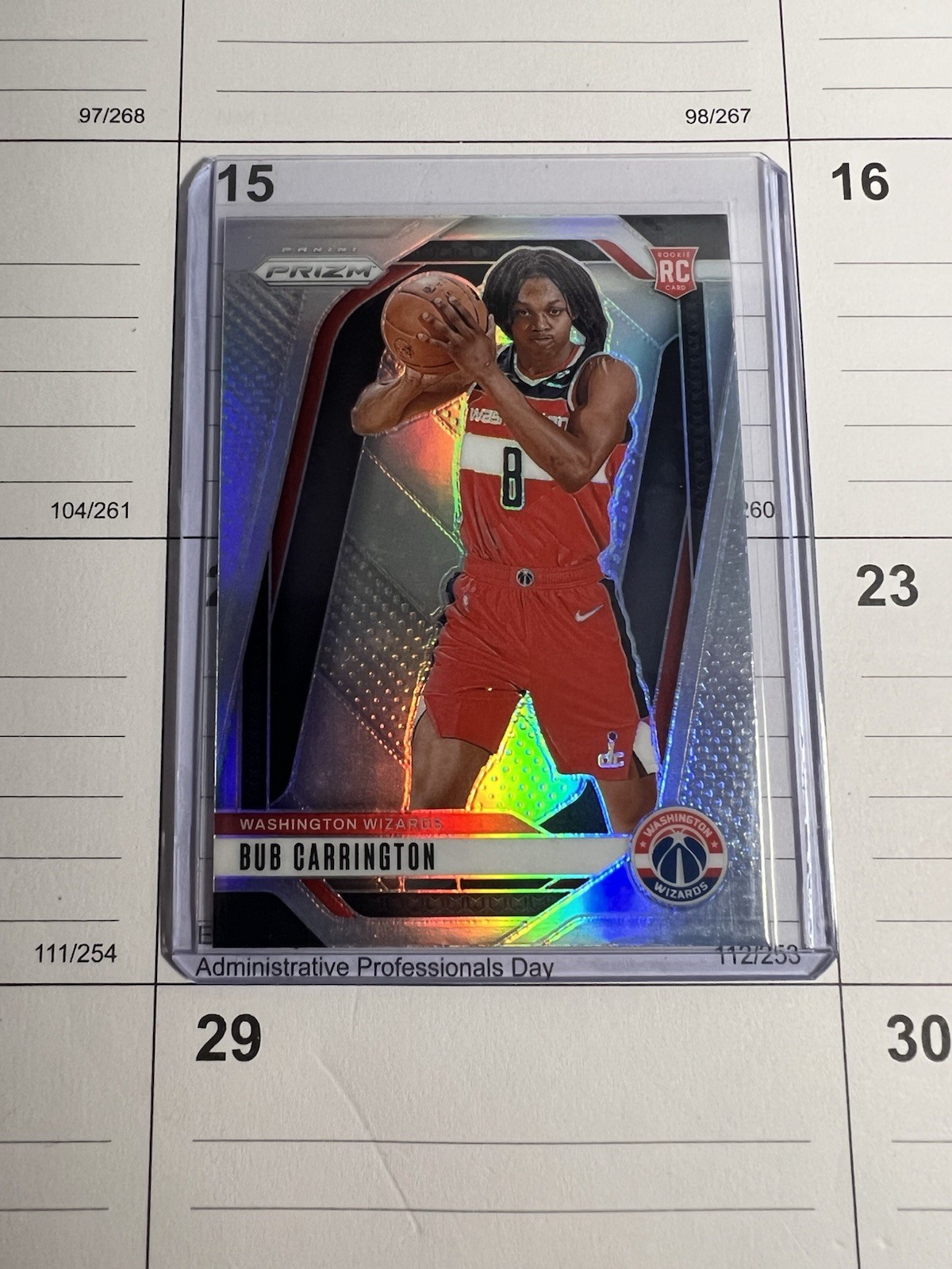 2024-25 Panini Prizm - Bub Carrington #244 Silver Prizm (RC)