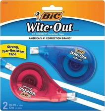 Bic Wite-out Brand Ez Correct Correction Tape, 39.3 Feet, 2-count Pack 697046455