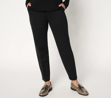 BF4234 Isaac Mizrahi Live Tall Sublime Stretch Ponte Straight Ankle Pants LT
