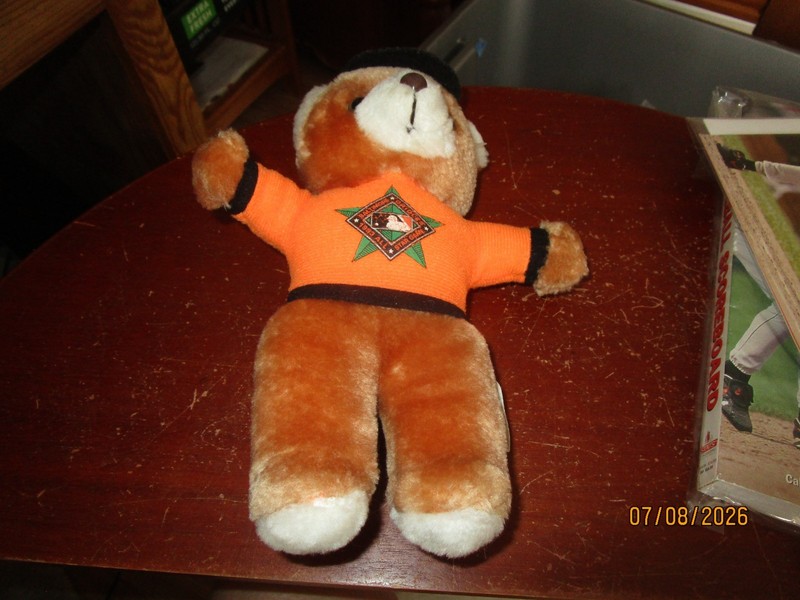 1993 Baltimore Orioles All-Star Game Baseball Bear 9" Tall Great shape