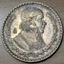 1957 - 1967 Mexico 1 Peso Jose Morelos Random Year Silver