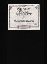 Songs Of Wall Street An Anthology Of Verse For Literary Investors Hardcover New