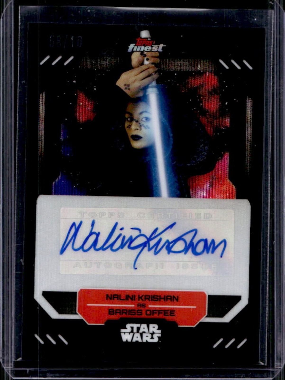 2023 Topps Finest Star Wars Nalini Krishan Auto Autograph Black Wave #/10