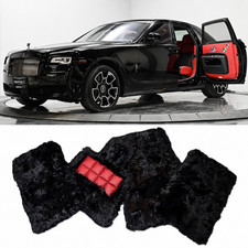 Bespoke Edition Black Alpaca Floor Mats For Rolls Royce Ghost Black Badge