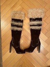 Stivali Hermès scamosciati in shearling - mai indossati taglia 38,5