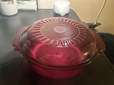 Tupperware Microwave Stack Cooker Steamer 2210A Cranberry 1.75 Quart Bowl Lid