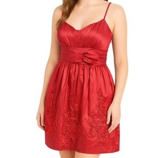 B. Darlin Coral Dress Size 7/8 HOCO Strappy Sleeveless Floral Party Cocktail New