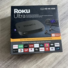 Roku Ultra Streaming Media Player 4K HD HDR with JBL Headphones Voice Remote TV