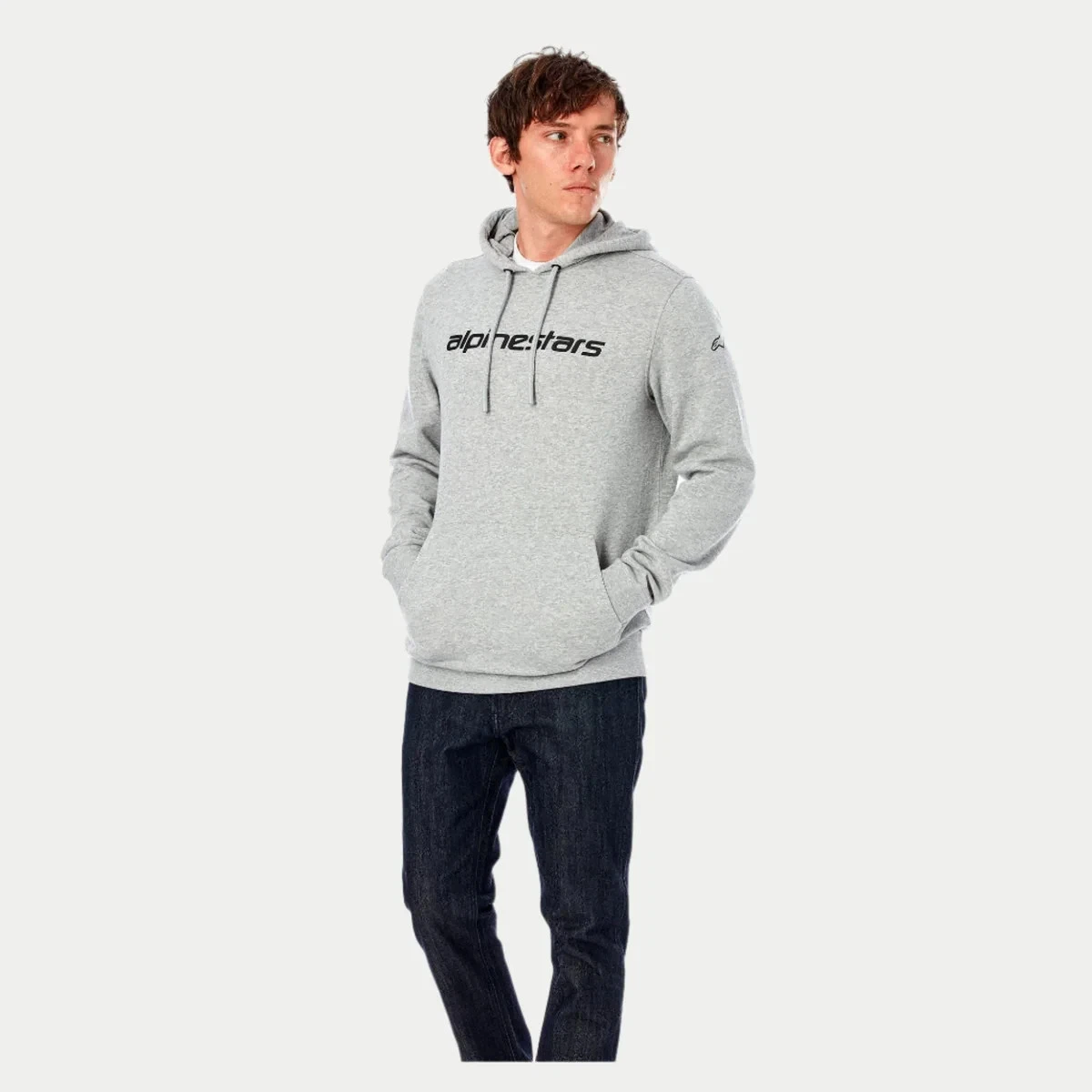 ALPINESTARS LINEAR HOODIE HEATHER GREY SIZE XL Alpinestars Alpine stars