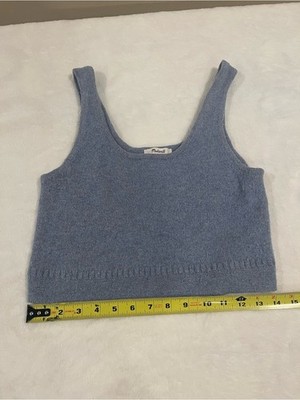 Madewell Clemence Cropped Sweater Tank - Wool/Cotton Blend - Size Medium