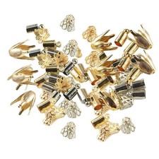 100 x Necklace Cord End Caps Tassel Crimp End Connector DIY