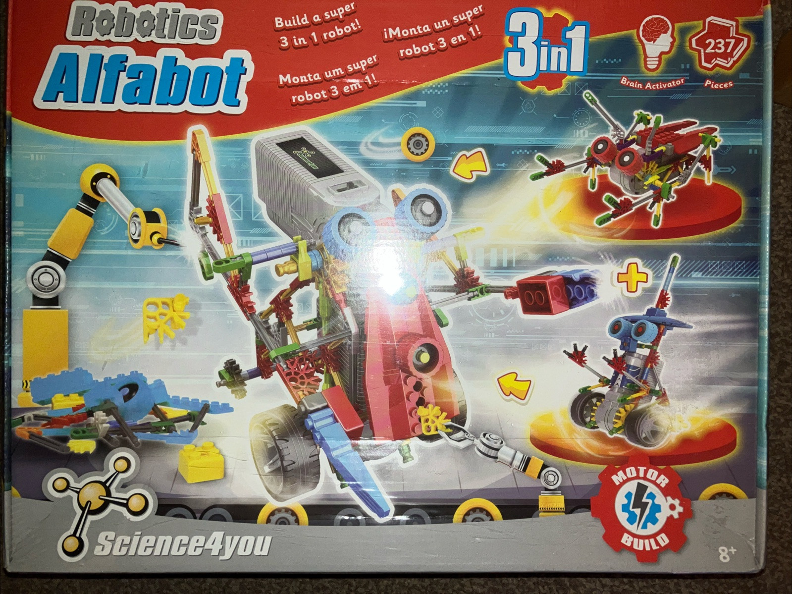 NEW SEALED Science4you Robotics Alfabot Robot Building Kit for Kids - 238 pieces