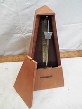 Vintage Seth Thomas Metronome Wood Case Piano Clock Timer Pendulum Wind Up